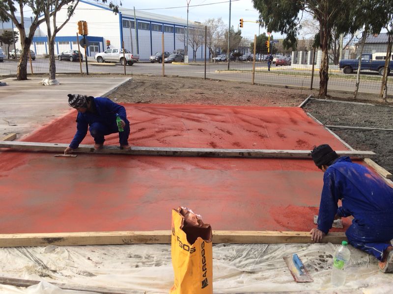 Siguen los trabajos en la Plaza Solari