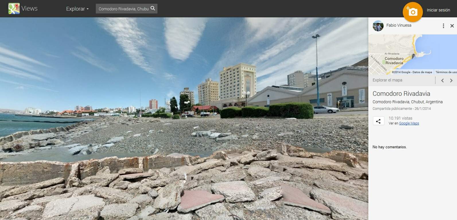 Google Street View llegó a Argentina y a Comodoro