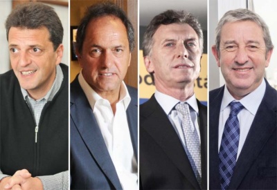 Scioli y Macri pelean por entrar a una segunda vuelta contra Massa