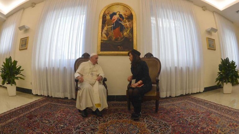 CFK llegó a Roma para su encuentro con el Papa