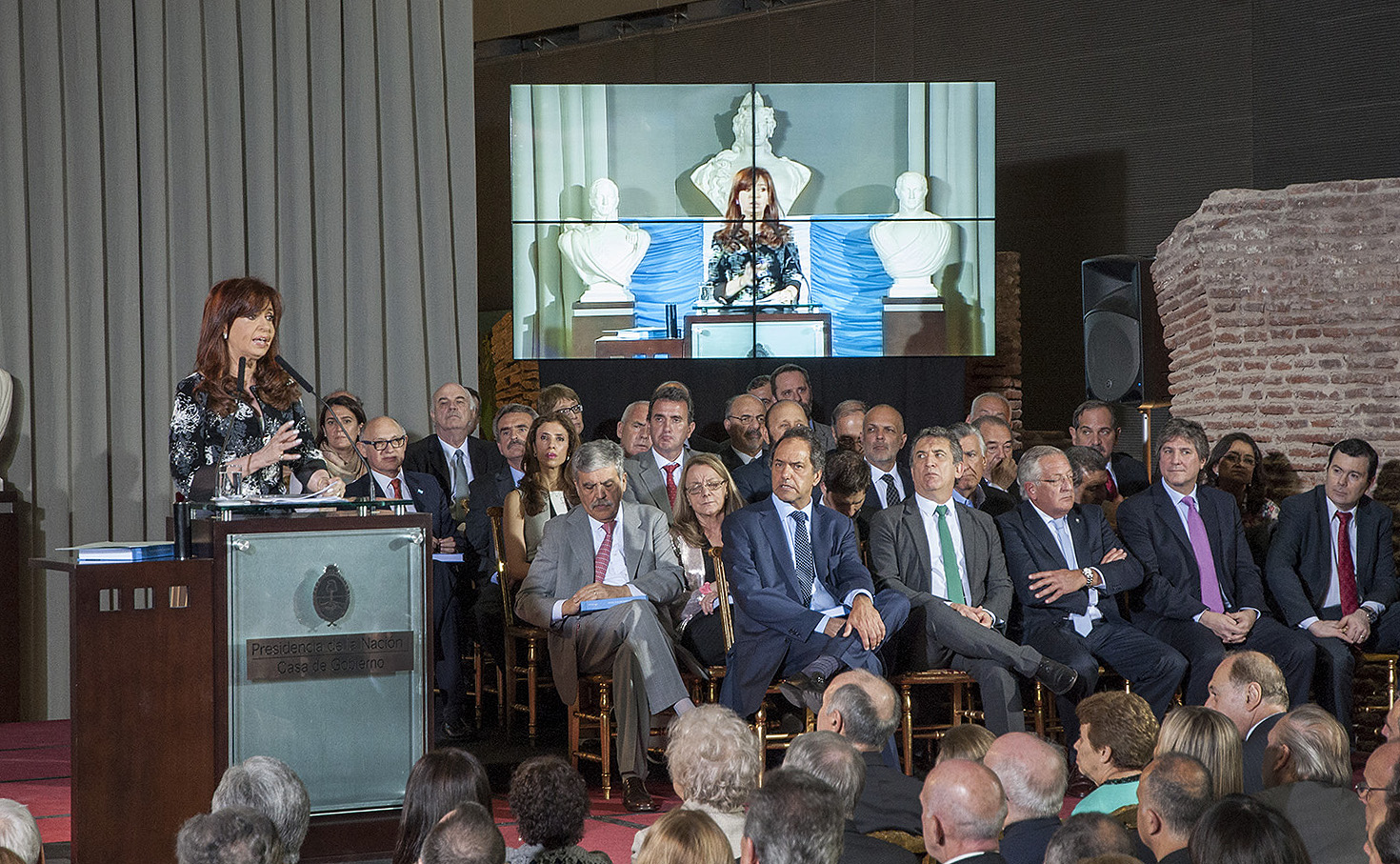 Buzzi acompañó a Cristina en Casa Rosada