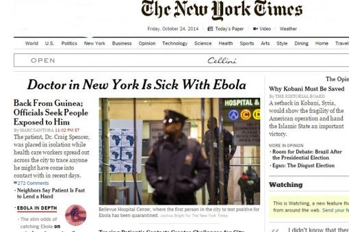 Un médico llegado de Guinea, primer caso de ébola en Nueva York