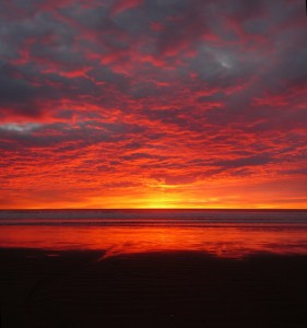 rada amanecer rojo