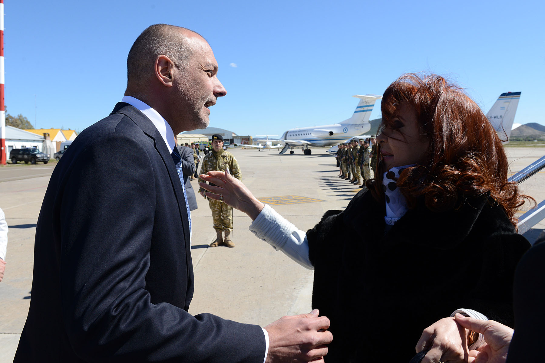 Cristina prometió agilizar las obras del aeropuerto