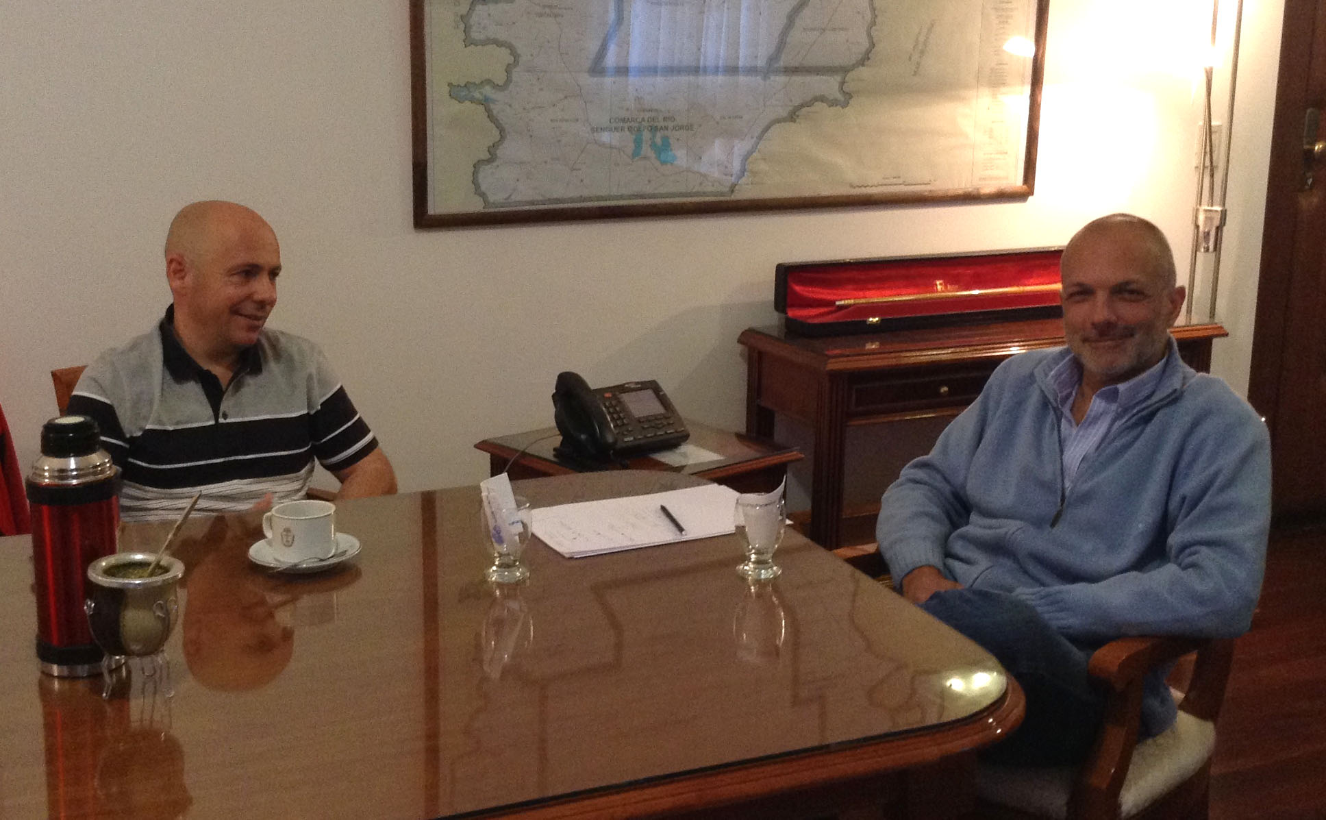 Buzzi recibió a Ricardo Sastre