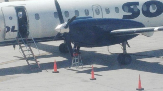 Un avión de Sol aterrizó con desperfectos mecánicos