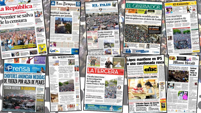 El #18F en las portadas de la prensa internacional