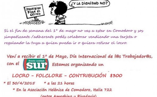 Locro del FUS para solventar su campaña