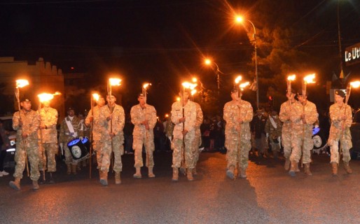 Emotivo acto con los ex combatientes en la Vigilia