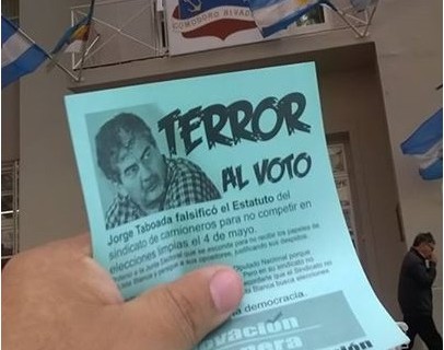 Gramajo: “Tienen miedo de que el afiliado se exprese en las urnas”