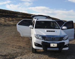 Camioneta secuestrada camioneros armas