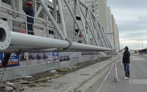 Linares recorrió la obra del Estadio Centenario
