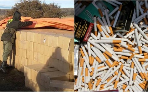 En Río Mayo se secuestraron más de 60 mil atados de cigarrillos