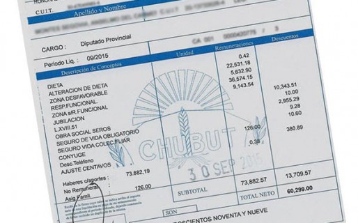 Los diputados provinciales cobraron más de 85 mil pesos