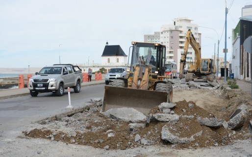 Fuerte avance en obras de pavimentación en Comodoro