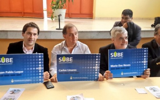 Linares y Das Neves inauguraron el sistema SUBE en Comodoro