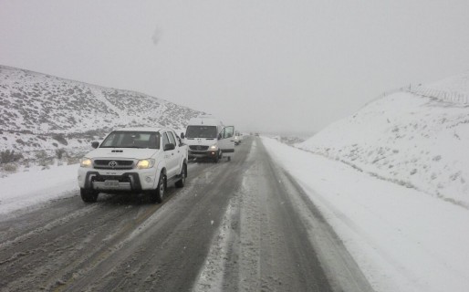 Piden extremar precaución por nevadas en la Ruta 26