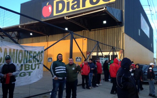 Camioneros reclaman en todas las sucursales de Diarco