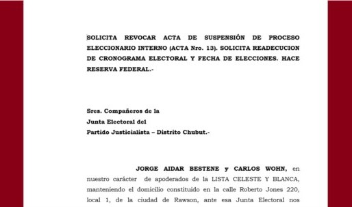 La Lista Celeste y Blanca apeló la suspensión de la interna del PJ