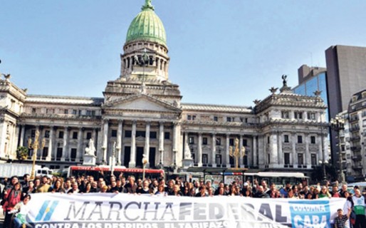 La Marcha Federal contra el brutal ajuste del macrismo