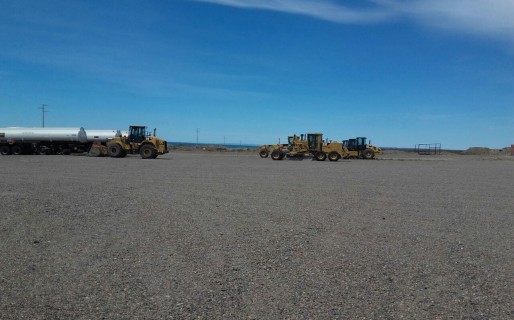 Comienzo de obra en la ruta hacia Caleta Olivia