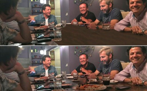 El massismo borró el sushi de la foto con el Gobierno