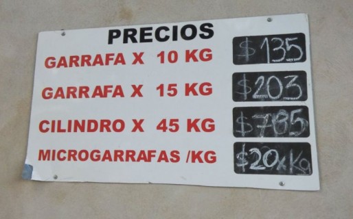 El gas envasado registró un aumento del 12,5%