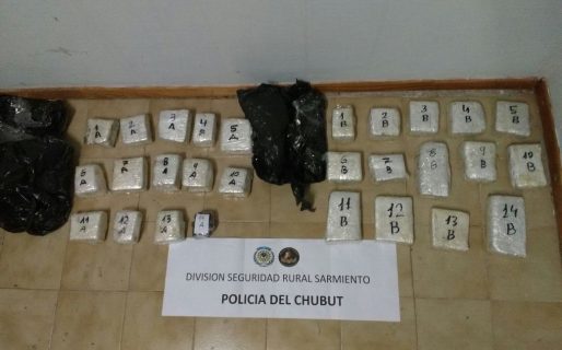 Detienen a 4 hombres con 10gr. de cocaína y 7kg. de marihuana