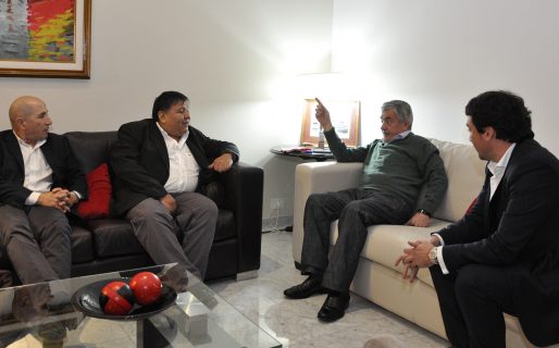 Das Neves recibió a Llugdar y Ávila tras el acuerdo firmado hoy