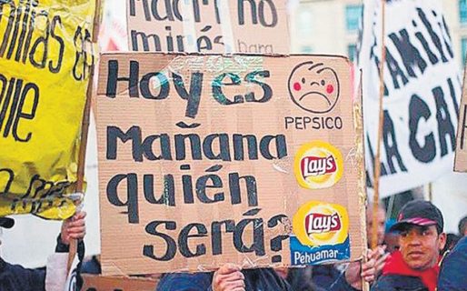 Masiva marcha en respaldo a los trabajadores de PepsiCo