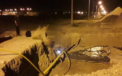 Incendiaron caños de gas en un barrio de Km 5