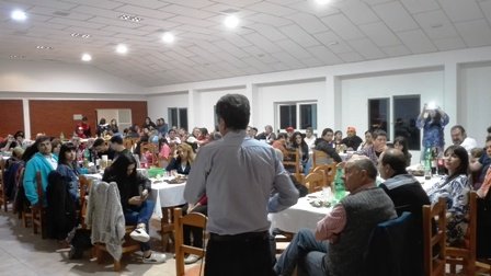 Ricardo Fueyo visitó a militantes en Gaiman
