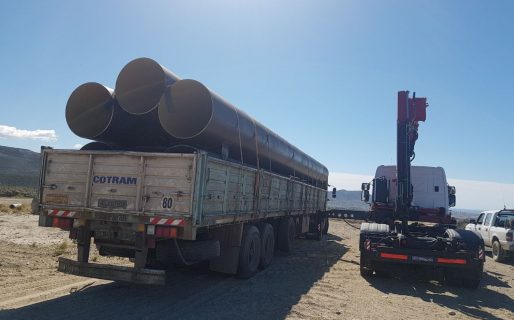 Acueducto: Llegó otra partida de materiales del ENOHSA