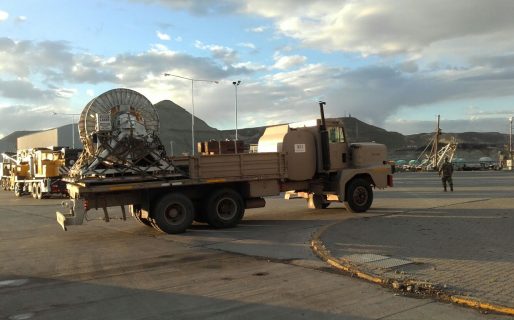 Fuerte operativo de tránsito en el traslado de equipos de búsqueda