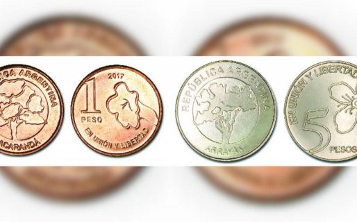 Hoy entraron en circulación las monedas de 1 y 5 pesos