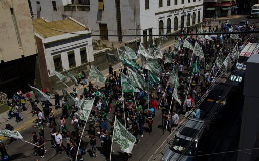 Paro y movilización en contra de la reforma previsional