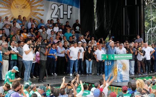 Hugo Moyano, en el acto central del 21-F: «No tengo miedo de ir preso»