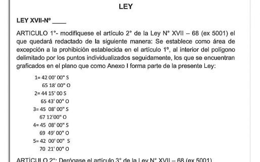Ya está armado el proyecto para la zonificación minera en Chubut