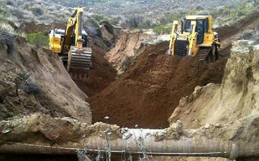 Nueva rotura del acueducto viejo en Cerro Negro