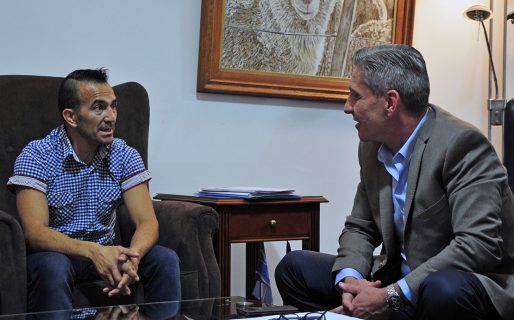 Arcioni recibió al campeón Omar Narváez a días de su pelea en Irlanda