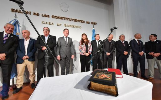 Arcioni le tomó juramento a Paz y Massoni en sus nuevas funciones