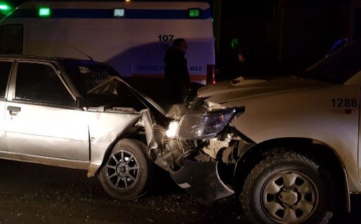 Chocó en contramano a una camioneta y resultó herido