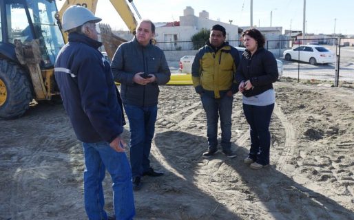 El intendente supervisó el comienzo de la obra de gas en la zona de Km 14