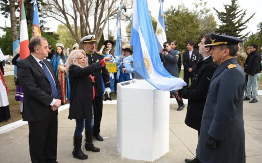 La vecinalista manifestó su orgullo de que el barrio 9 de Julio fuera sede local de la fecha patria