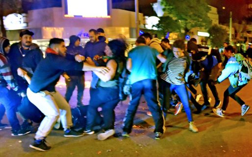 Incidentes y represión policial tras la marcha en el centro de Trelew