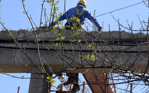La construcción, en picada