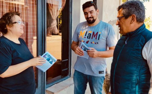 Un equipo de Cambiemos difundió en el barrio Don Bosco la propuesta de Menna-Abdala