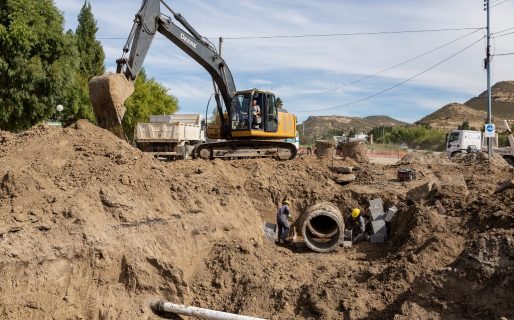 Fuerte avance en la obra del pluvial del barrio divina Providencia