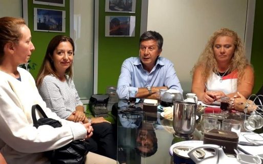 Menna se reunió con el Colegio de Ingenieros y el Club Jorge Newbery