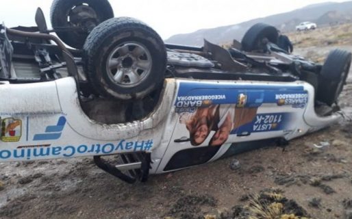 Ricardo Fueyo volcó camino a Río Mayo